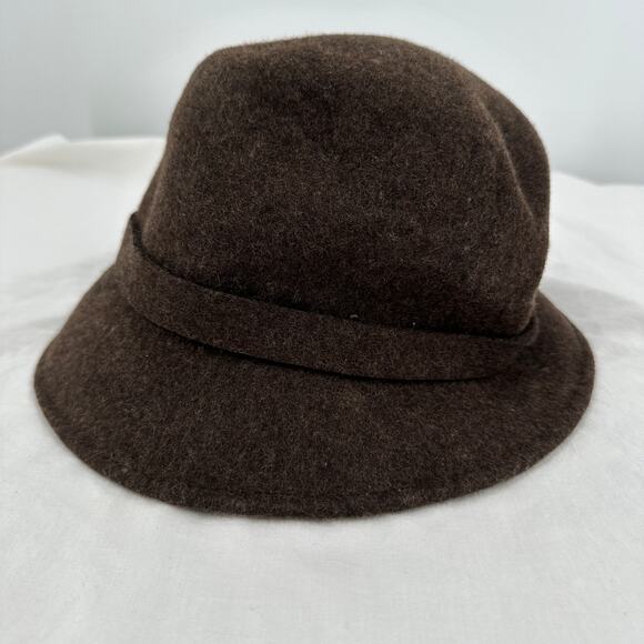 Betmar Womens Hat Wool Size M Brown Belted Cottagecore Classic Fall Vintage - Picture 2 of 6